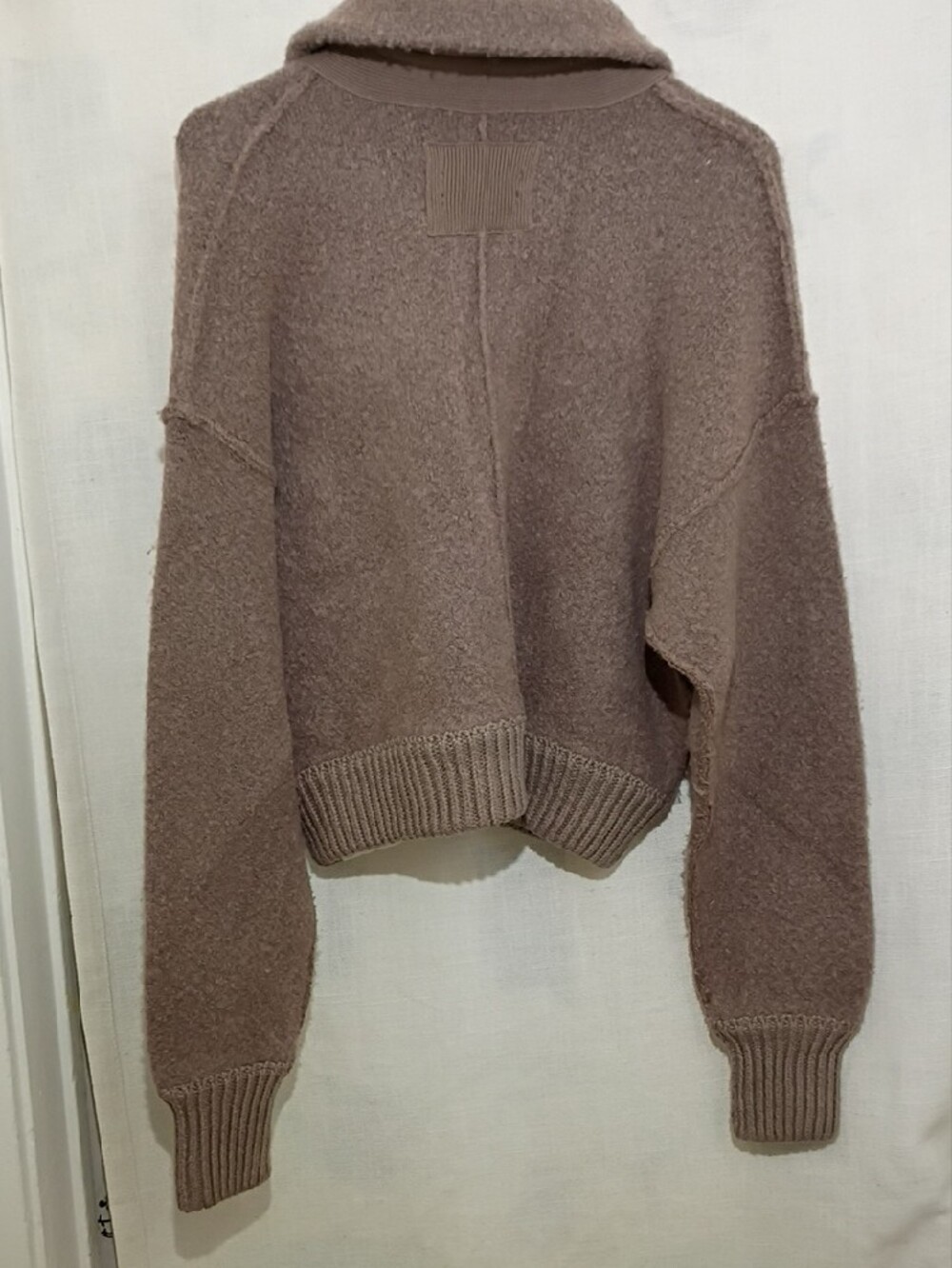 We The Free Taupe Zip-Up Fuzzy Knit Jacket - Picture 4 of 4